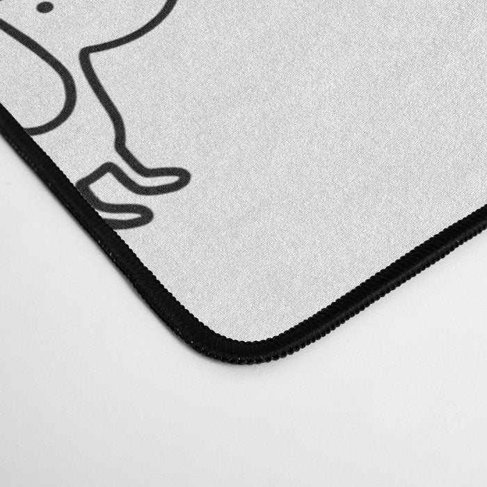 Dachshund in black-white Desk Mat Gallery Image 4