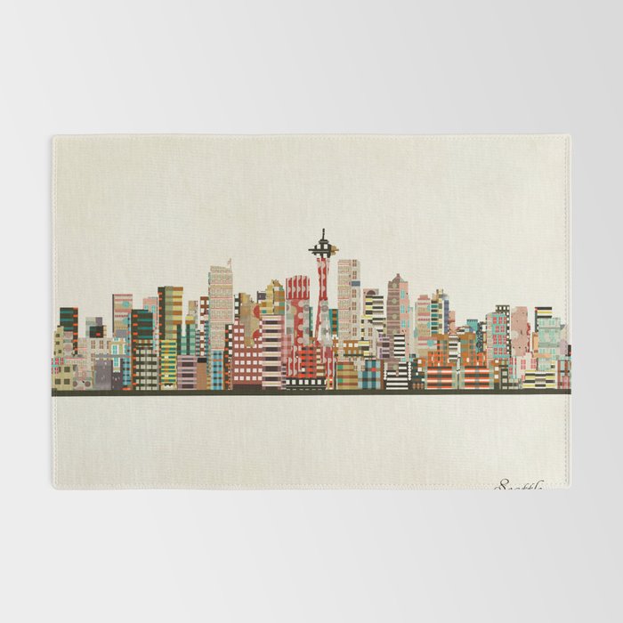 seattle city skyline Rug Gallery Image 2
