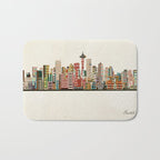 seattle city skyline Bath Mat Gallery Image 1