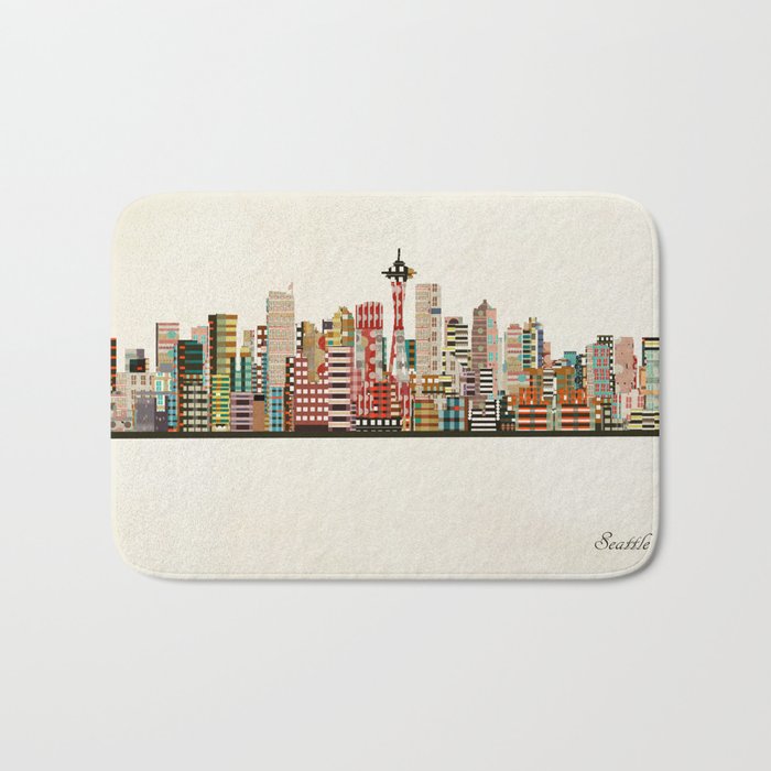 seattle city skyline Bath Mat Gallery Image 1