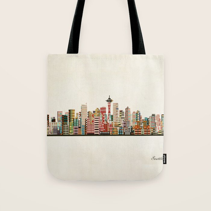 seattle city skyline Tote Bag Gallery Image 1