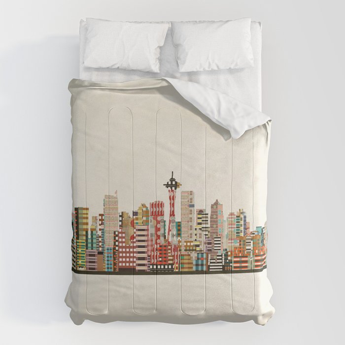 seattle city skyline Comforter Gallery Image 6