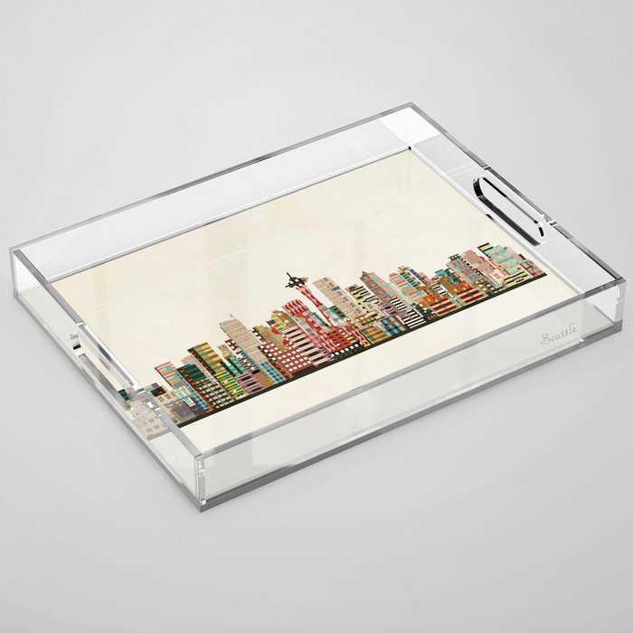 seattle city skyline Acrylic Tray Gallery Image 1
