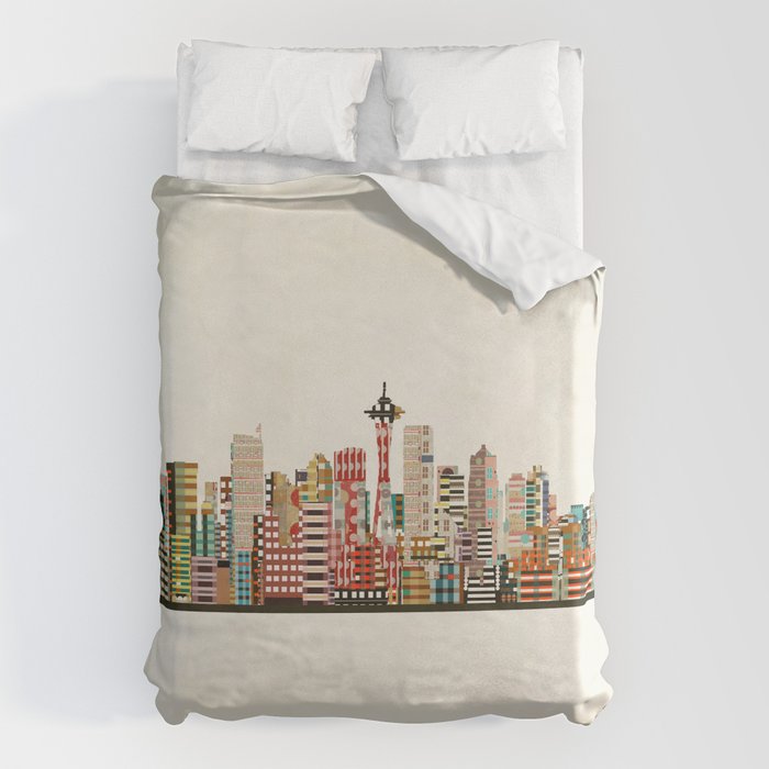 seattle city skyline Duvet Cover Gallery Image 6