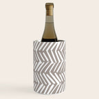 Abstract Herringbone Pattern, Rustic, Light Brown Wine Chiller Gallery Image 3