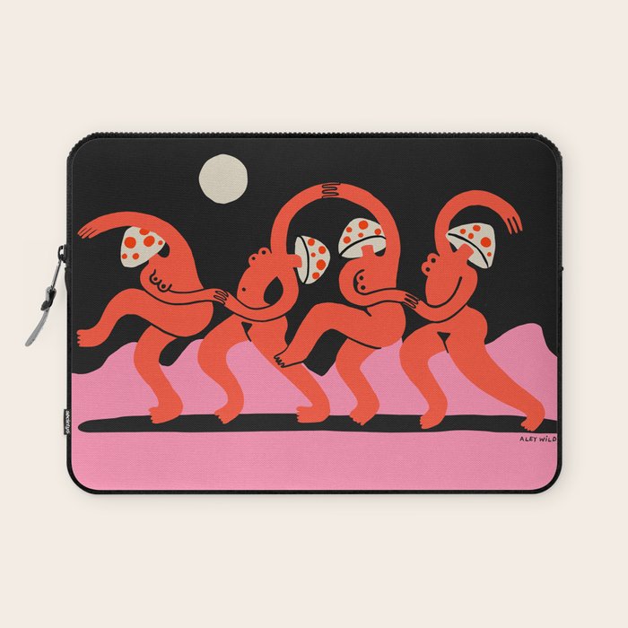 Full Moon Mushroom Dance  Laptop Sleeve Gallery Image 1