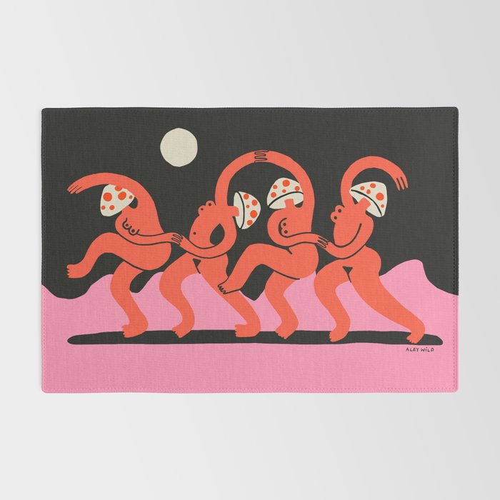 Full Moon Mushroom Dance  Rug Gallery Image 2