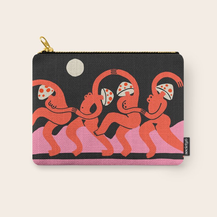 Full Moon Mushroom Dance  Carry All Pouch Gallery Image 1