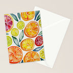 Sliced Citrus Watercolor Stationery Card Gallery Image 2