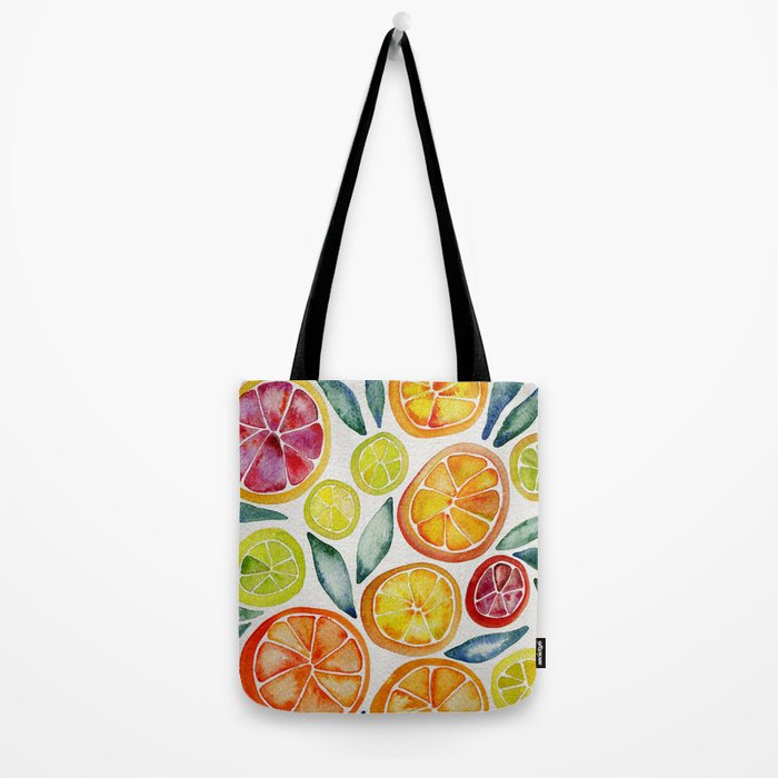 Sliced Citrus Watercolor Tote Bag Gallery Image 2