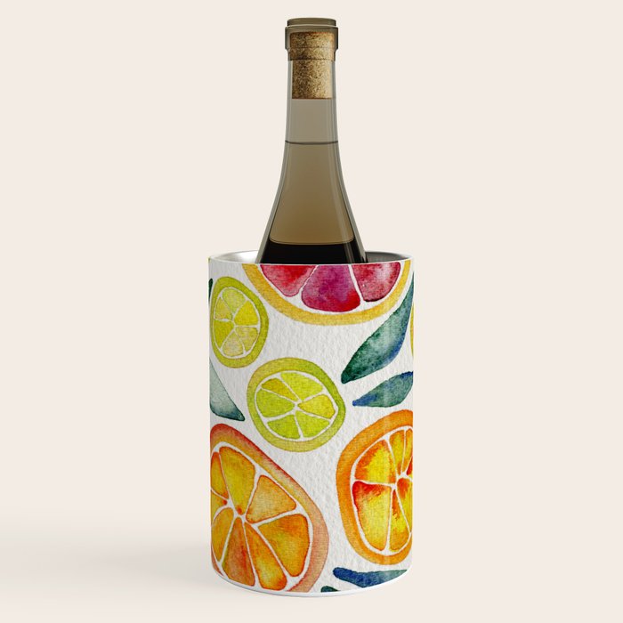 Sliced Citrus Watercolor Wine Chiller Gallery Image 3