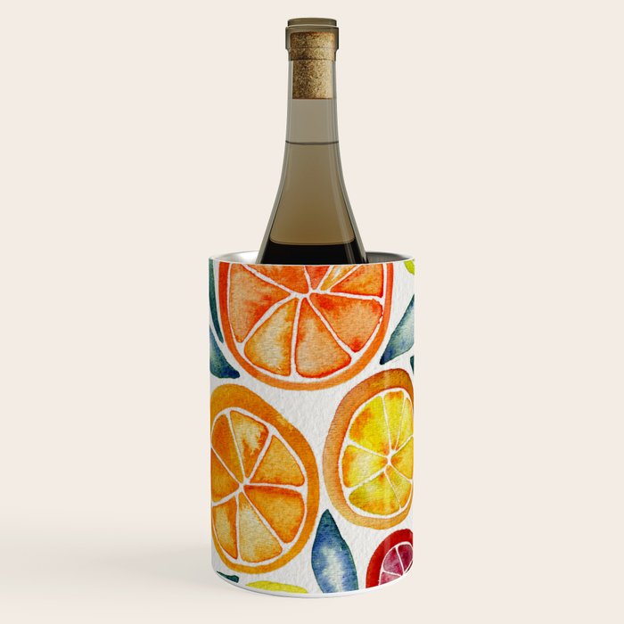 Sliced Citrus Watercolor Wine Chiller Gallery Image 2