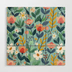 Whimsy Floral Infusion Wood Wall Art Gallery Image 1