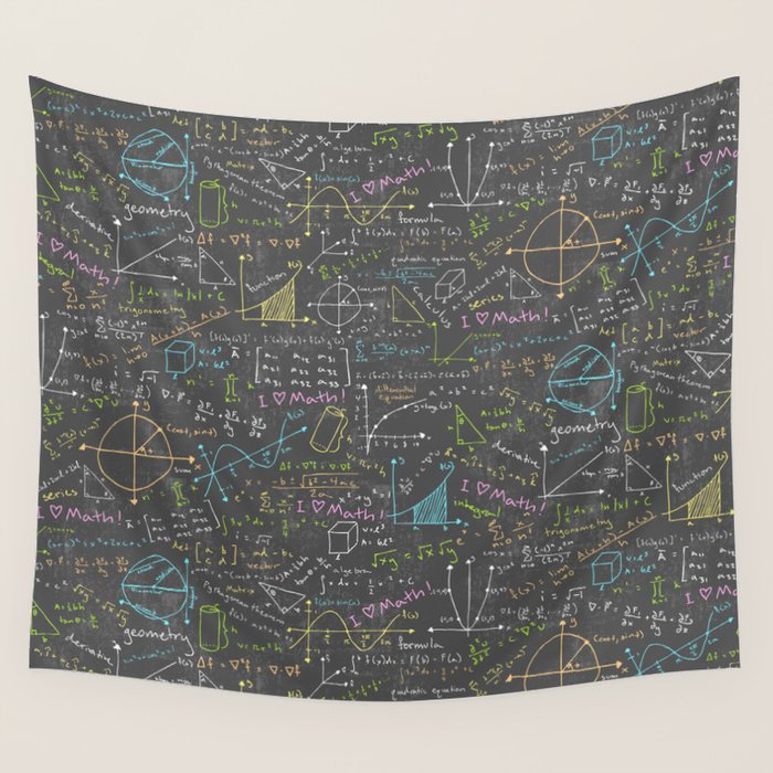 Math Lessons Wall Tapestry Gallery Image 1