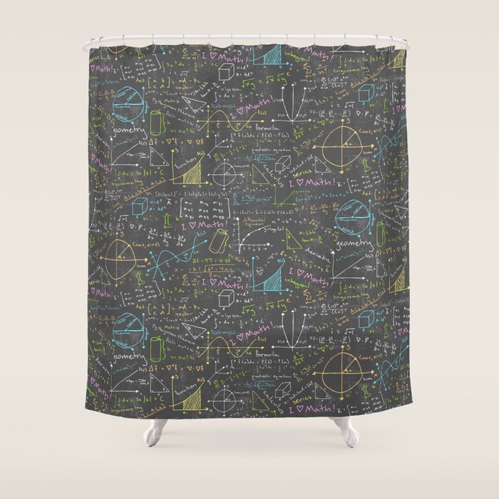 Math Lessons Shower Curtain Gallery Image 1