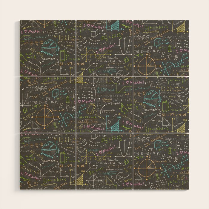 Math Lessons Wood Wall Art Gallery Image 1
