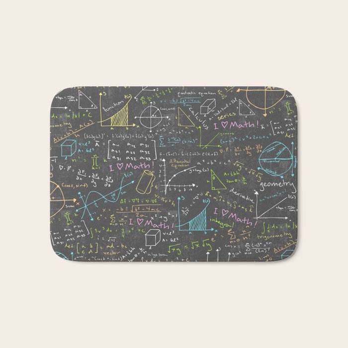 Math Lessons Bath Mat Gallery Image 1