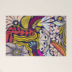 Playful flowers illustration Welcome Mat Gallery Image 1
