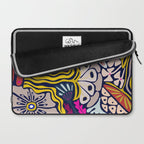 Playful flowers illustration Laptop Sleeve Gallery Image 2