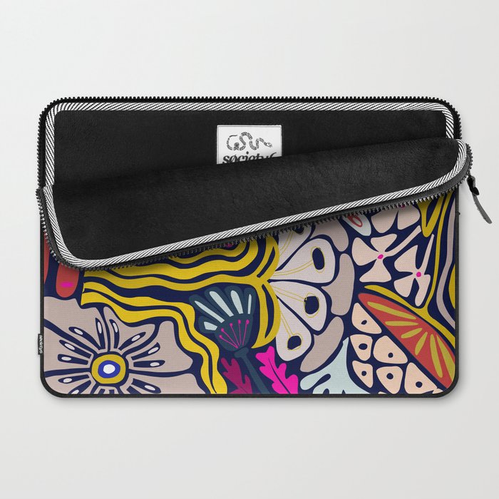 Playful flowers illustration Laptop Sleeve Gallery Image 2