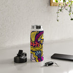 Playful flowers illustration Water Bottle Gallery Image 4