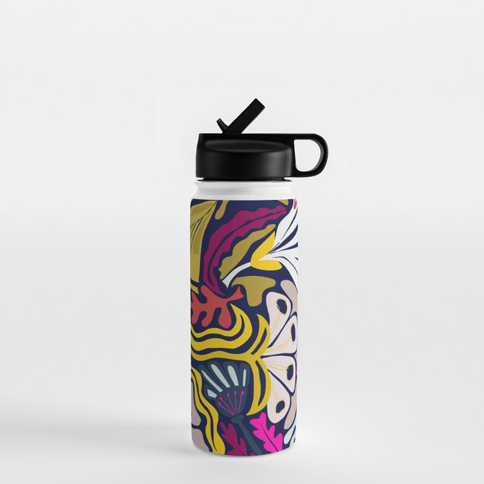 Playful flowers illustration Water Bottle Gallery Image 1
