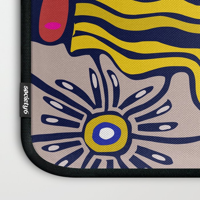 Playful flowers illustration Laptop Sleeve Gallery Image 3