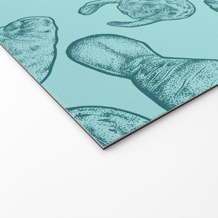 Manatees - Teal Welcome Mat Gallery Image 2