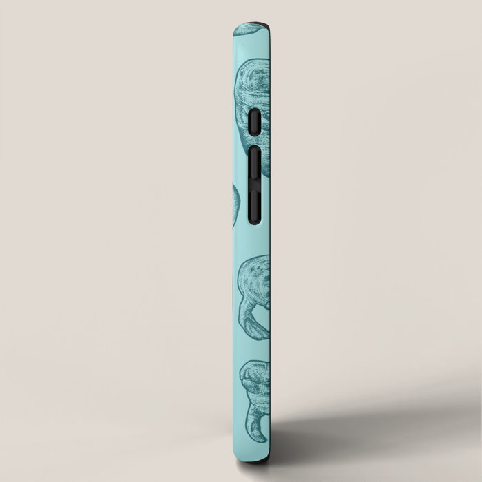 Manatees - Teal iPhone Case Gallery Image 2