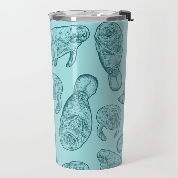 Manatees - Teal Travel Mug Gallery Image 2