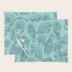 Manatees - Teal Placemat Gallery Image 1