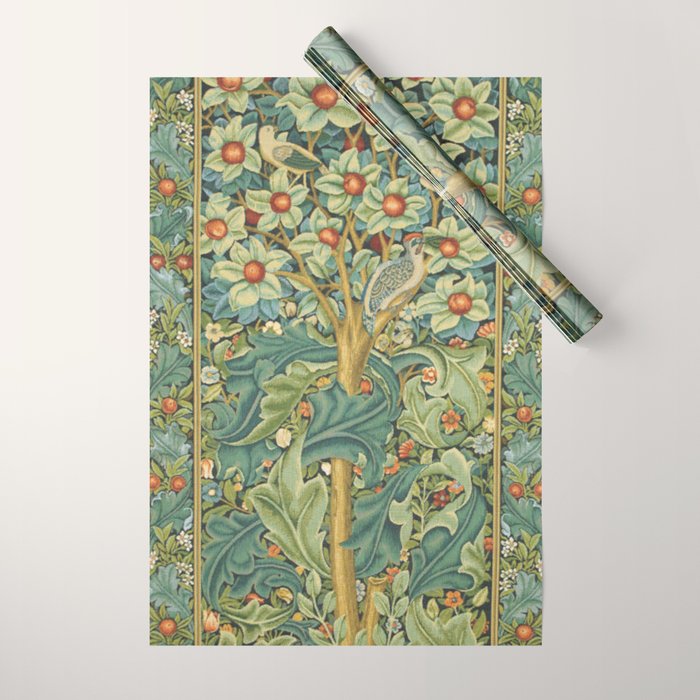 William Morris The Woodpecker Wrapping Paper Gallery Image 1
