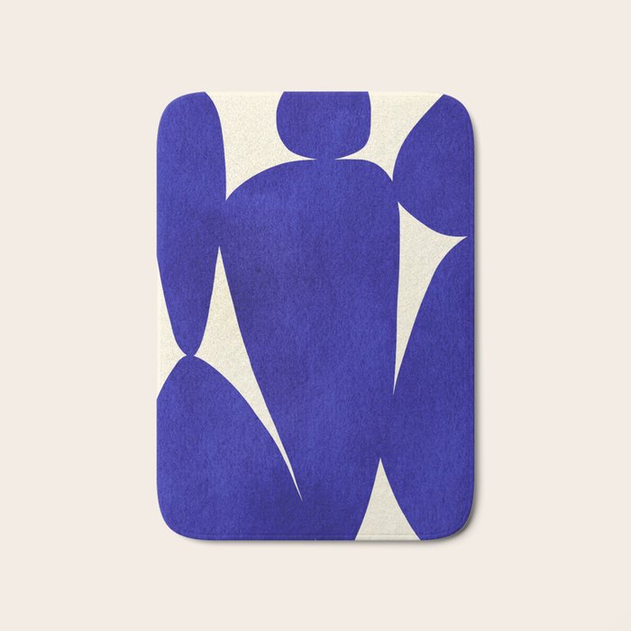 Abstract cutout 04-blue Bath Mat Gallery Image 1
