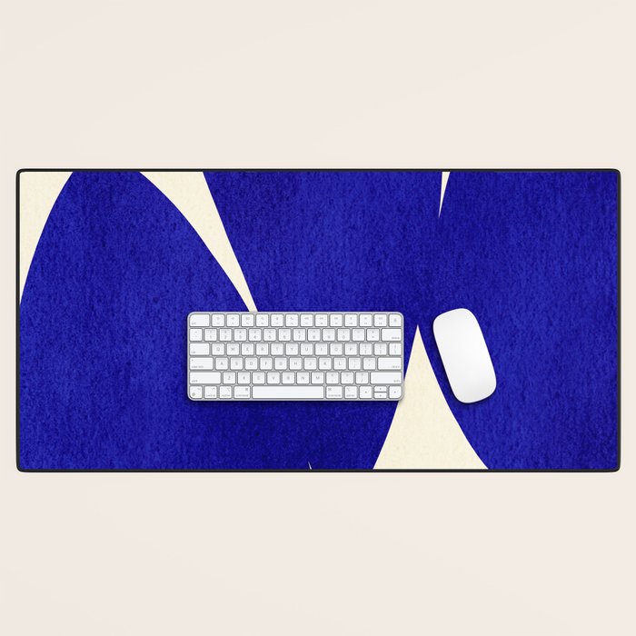 Abstract cutout 04-blue Desk Mat Gallery Image 1