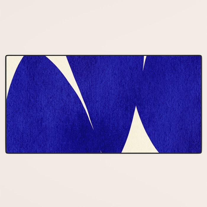 Abstract cutout 04-blue Desk Mat Gallery Image 3