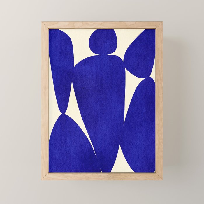 Abstract cutout 04-blue Mini Art Print Gallery Image 1