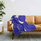 Abstract cutout 04-blue Throw Blanket Gallery Image 1