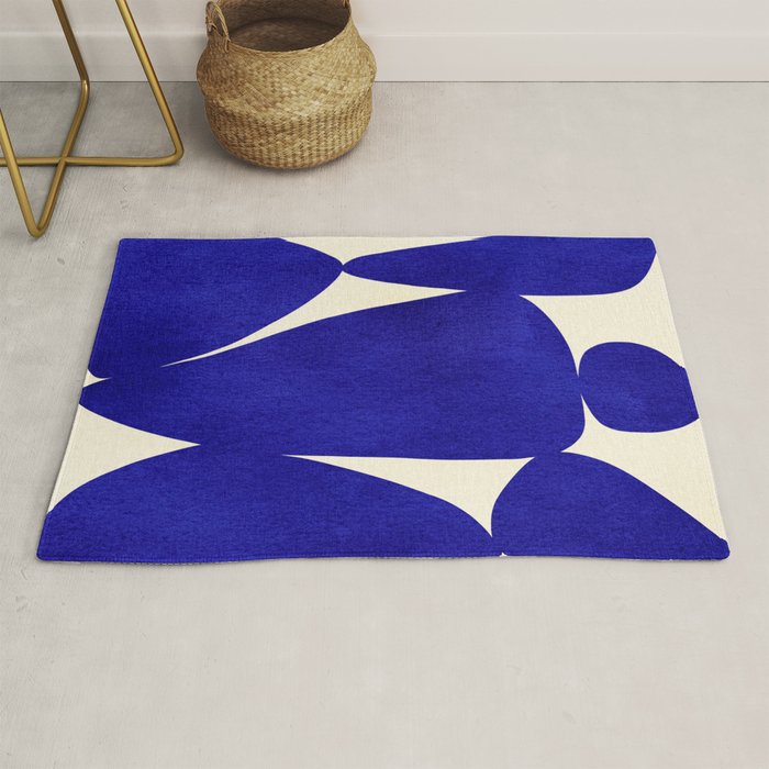 Abstract cutout 04-blue Rug Gallery Image 1