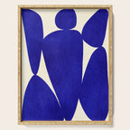Abstract cutout 04-blue Serving Tray Gallery Image 1