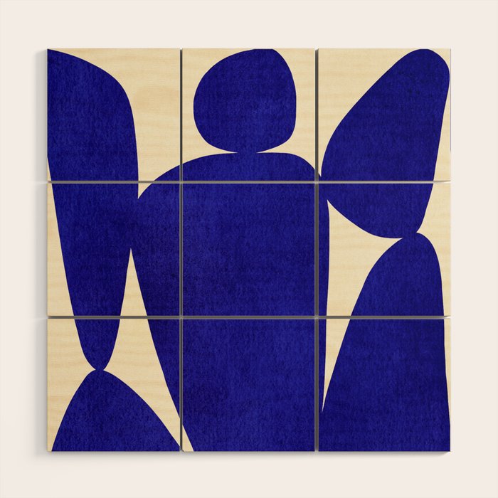 Abstract cutout 04-blue Wood Wall Art Gallery Image 1