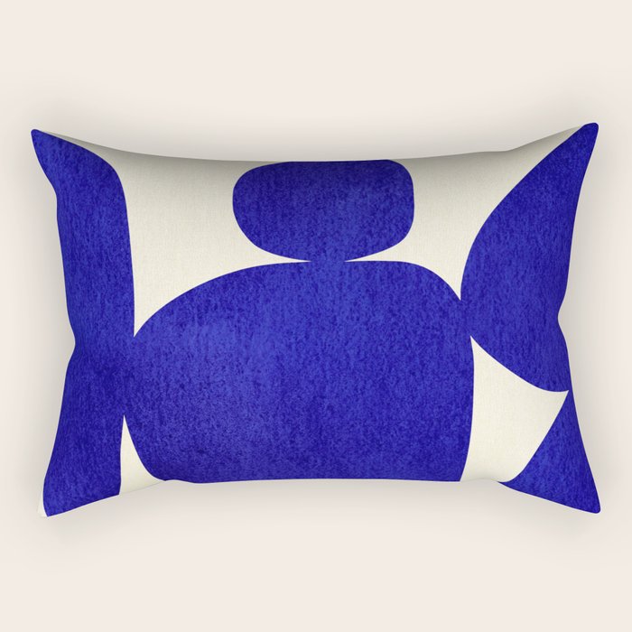 Abstract cutout 04-blue Rectangular Pillow Gallery Image 2