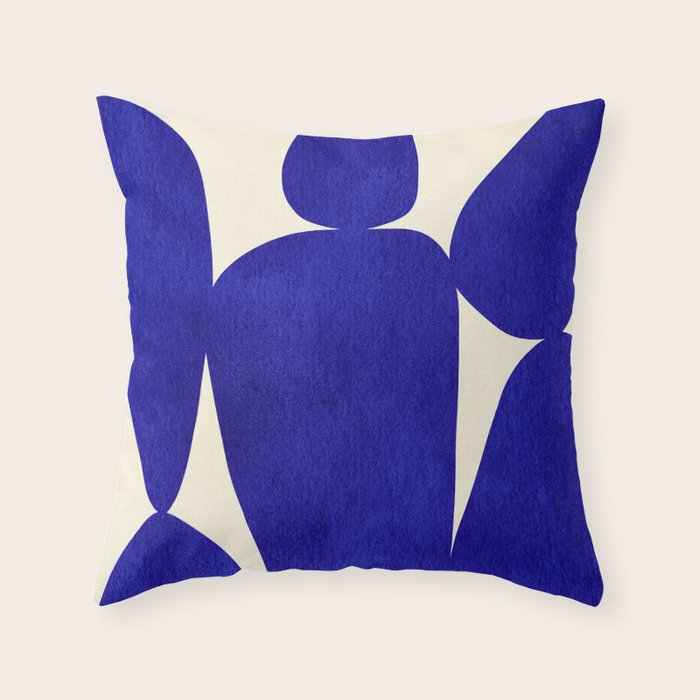 Abstract cutout 04-blue Throw Pillow Gallery Image 6