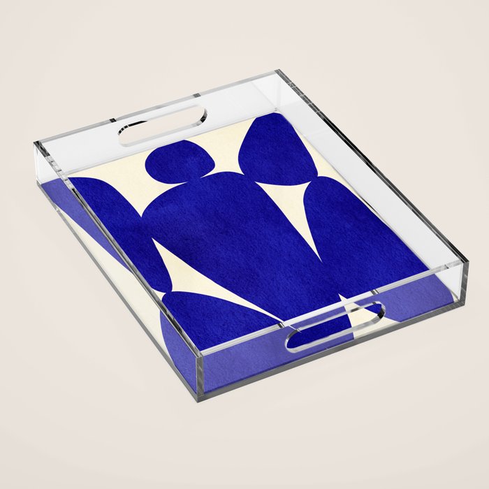 Abstract cutout 04-blue Acrylic Tray Gallery Image 1