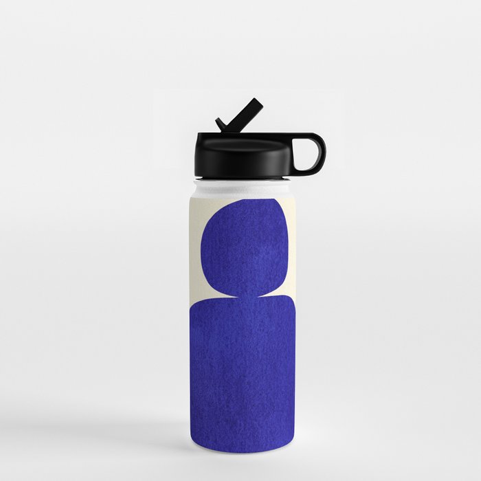 Abstract cutout 04-blue Water Bottle