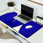 Abstract cutout 04-blue Desk Mat Gallery Image 2