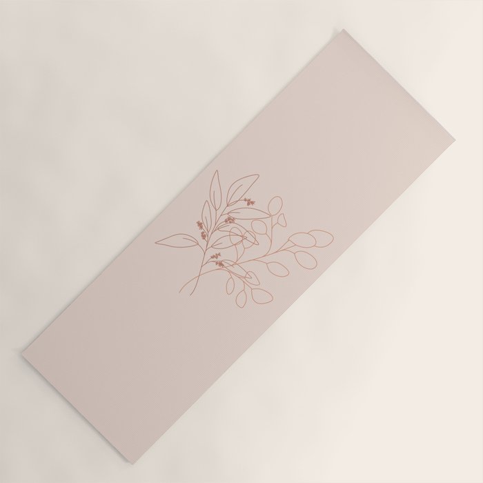 Eucalyptus Line Art Yoga Mat Gallery Image 1