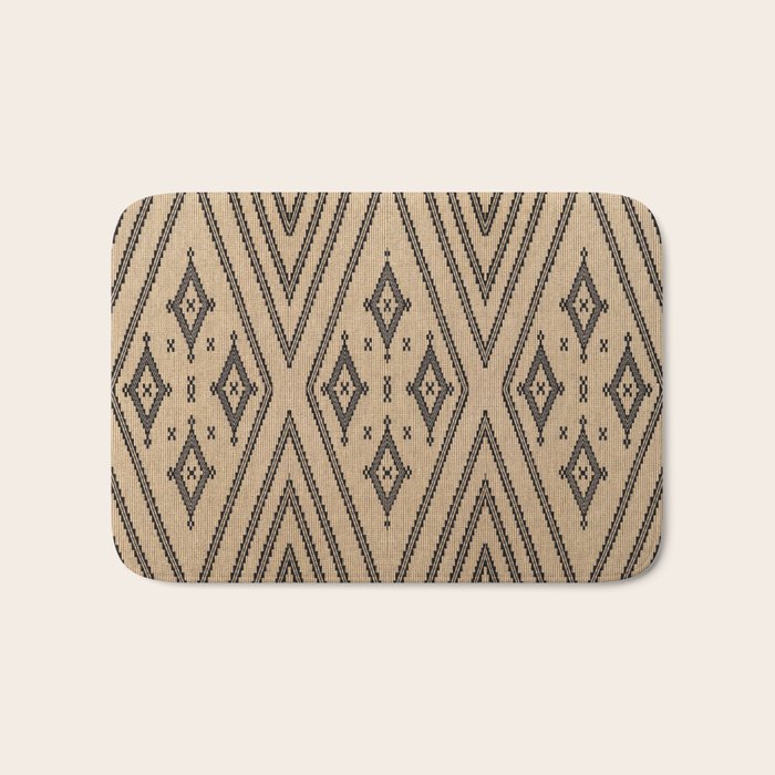 Traditional Bohemian African Moroccan Style  Bath Mat Gallery Image 1