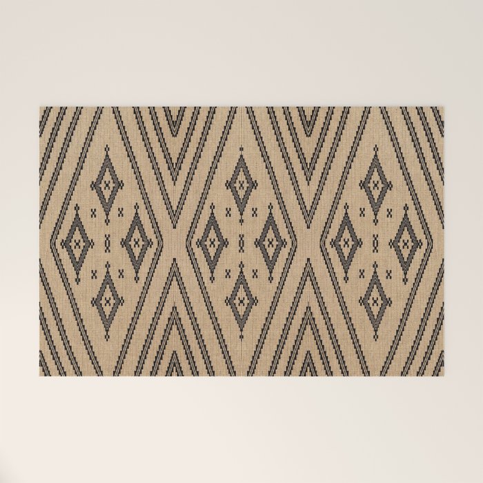 Traditional Bohemian African Moroccan Style  Welcome Mat Gallery Image 1