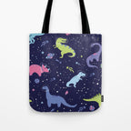 Dinosaurs in Space Tote Bag Gallery Image 1