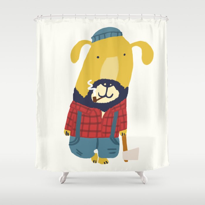Rugged Roger - the lumberjack Shower Curtain Gallery Image 1